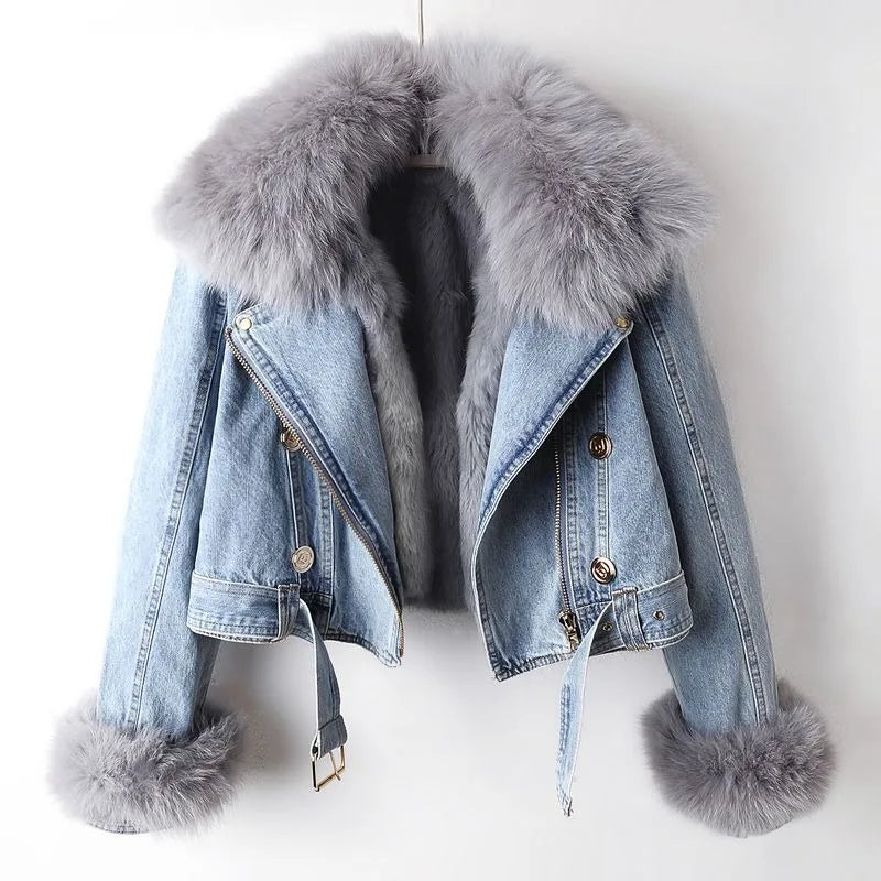 WILLOW™ | LUXE FUR DENIM JACKET