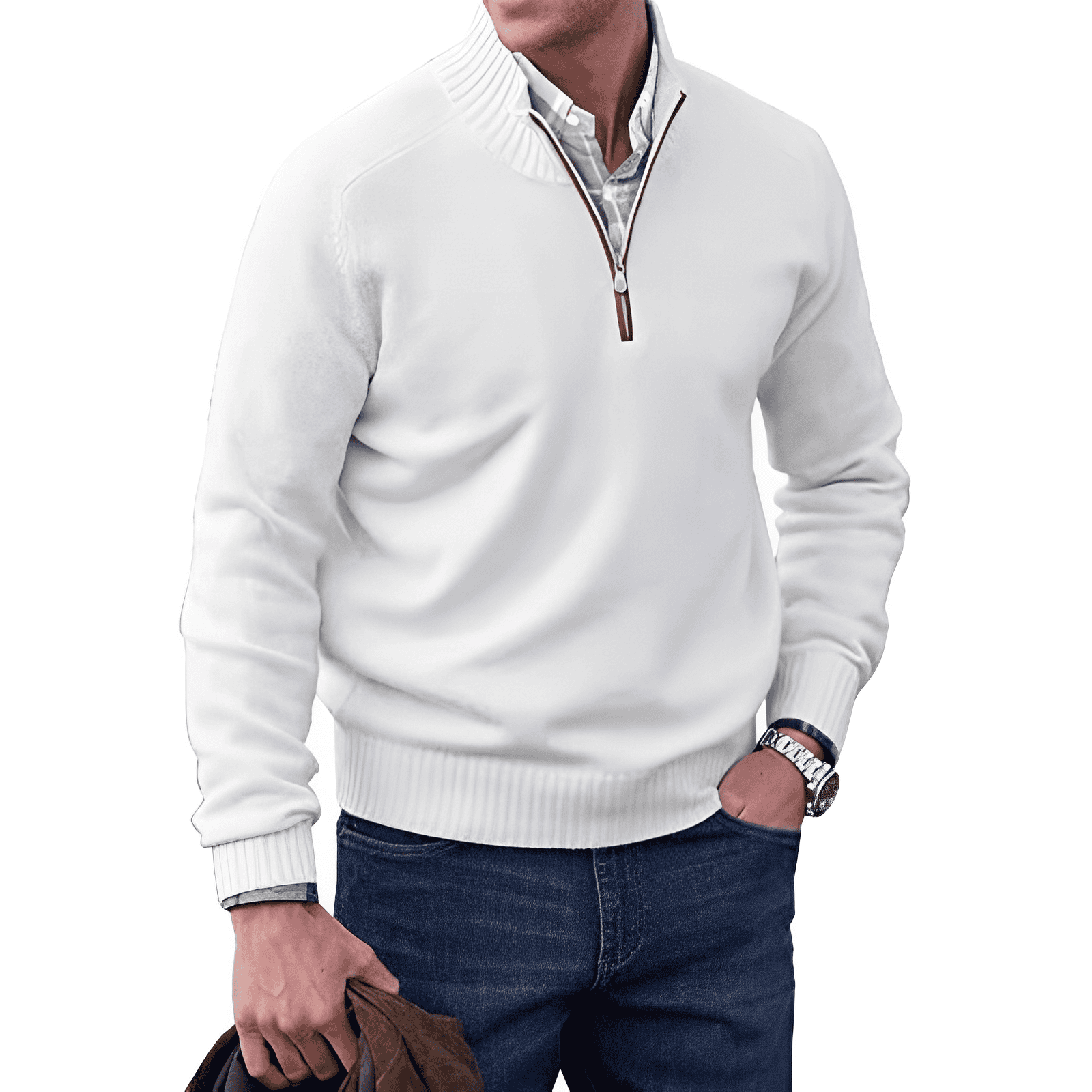 CLETO™ - ELEGANT SWEATER WITH ZIPPER