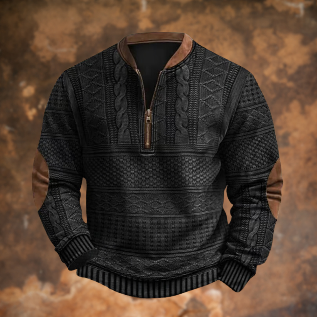 ENZO™ - CASUAL HALF ZIP SWEATER