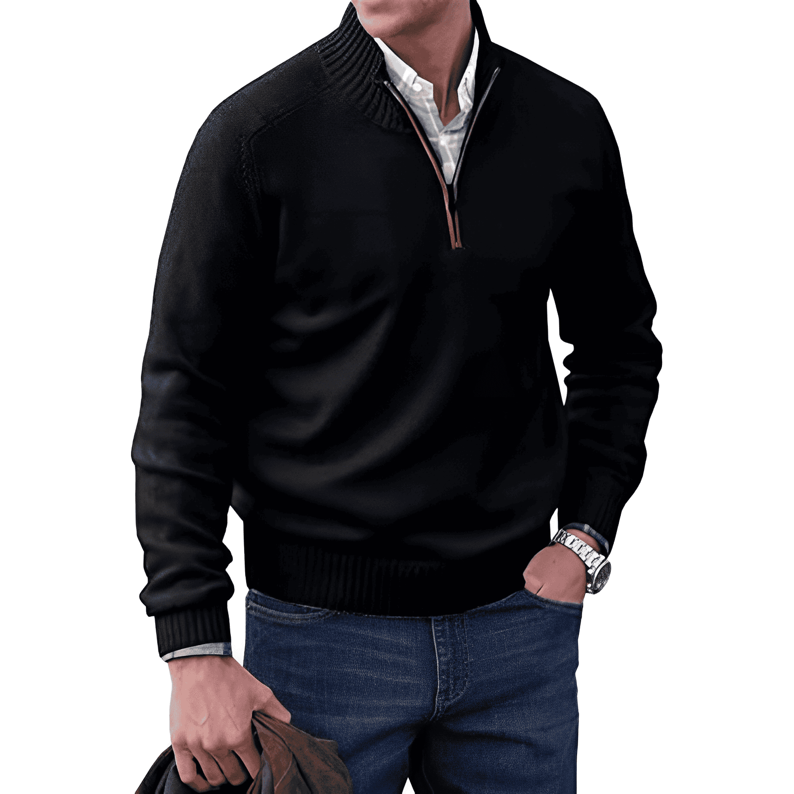 CLETO™ - ELEGANT SWEATER WITH ZIPPER